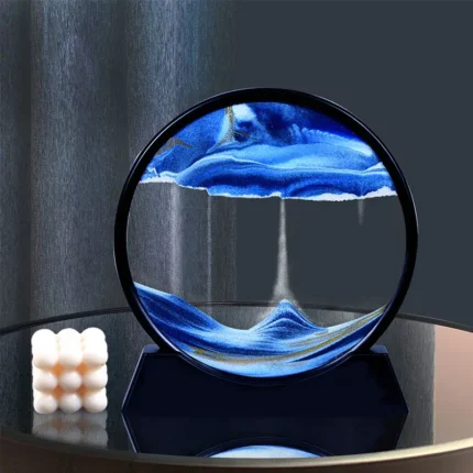 Douyin explosion dynamic quicksand painting ornaments, girlfriend gifts, high-end glass living room office decorations